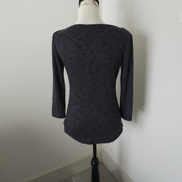 🎉 juicy couture gray studded long sleeves lightweight top size SX 🎉 - Picture 5 of 7